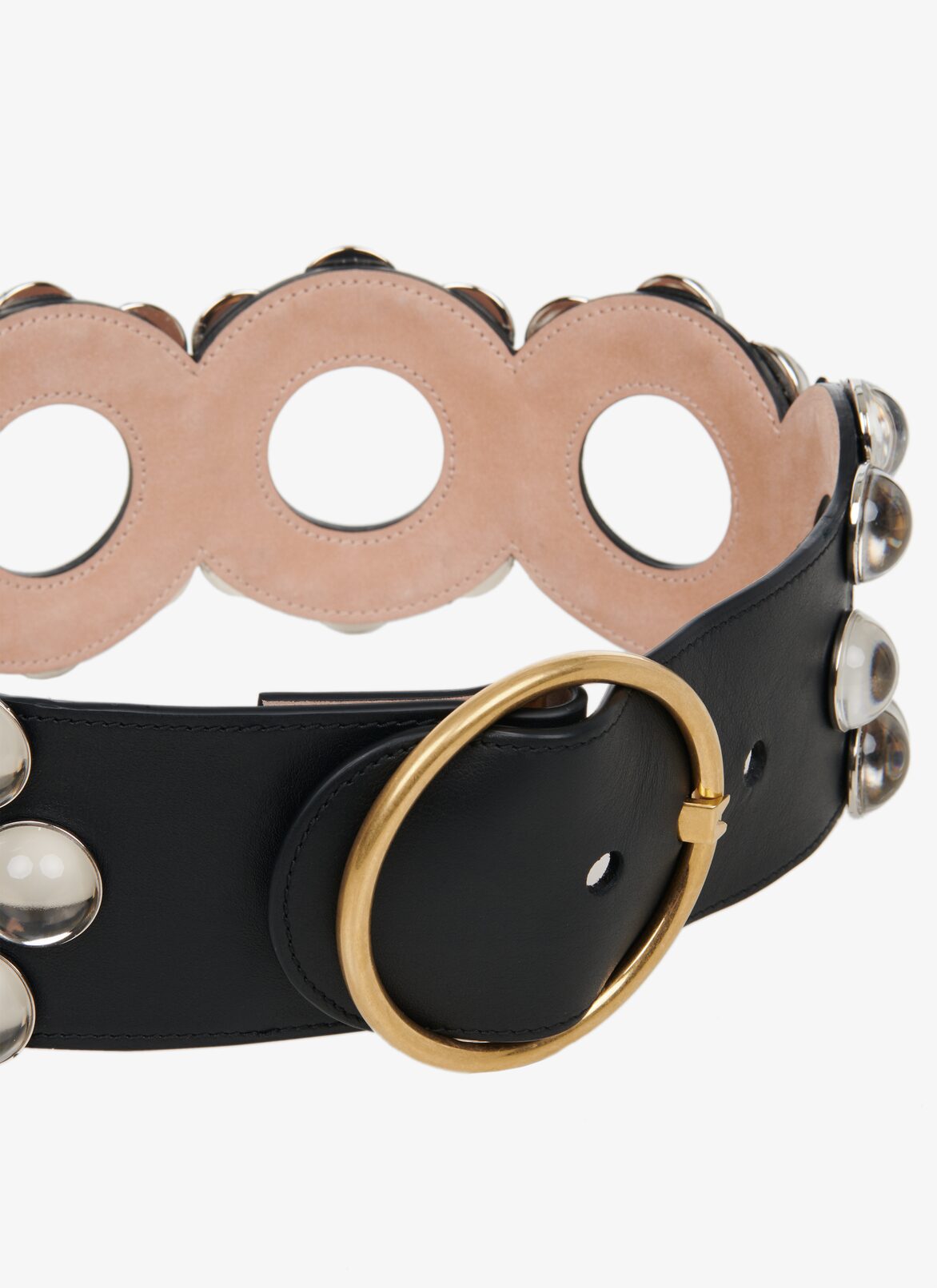 Studded Round Belt
 ALAÏA BLACK STUDDED ROUND BELT